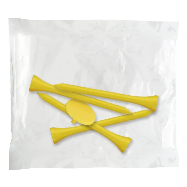 Golf tee poly packet with four tees and one marker.... from ASI 93520 Ventura Inc