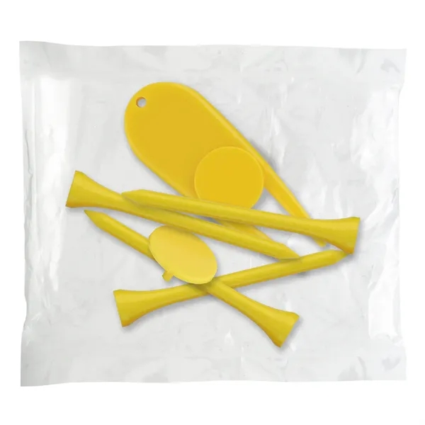 Golf tee poly packet with four tees and one marker and... from ASI 93520 Ventura Inc