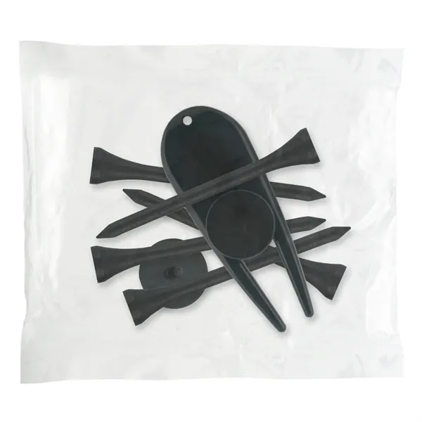Golf tee poly packet with five tees, one marker and one... from ASI 93520 Ventura Inc