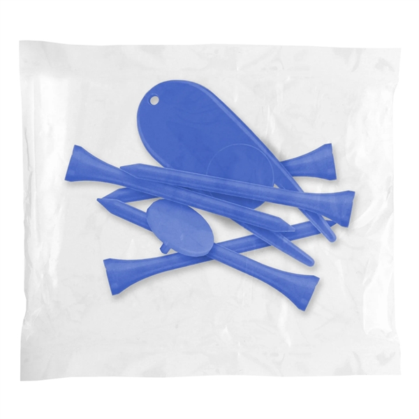 Golf tee poly packet with five tees, one marker and one... from ASI 93520 Ventura Inc