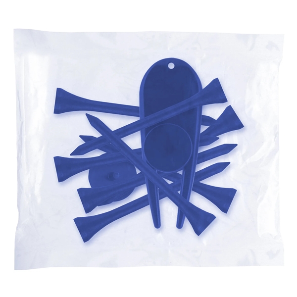 Golf tee poly packet with eight tees and two markers and... from ASI 93520 Ventura Inc