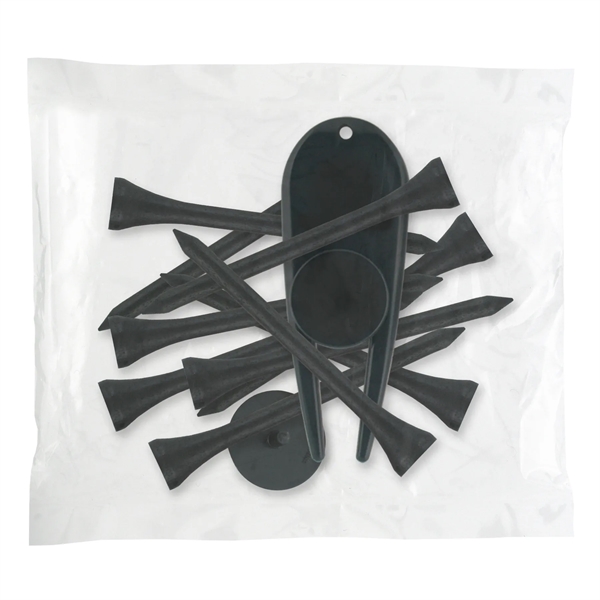 Golf tee poly packet with ten tees, two markers and one... from ASI 93520 Ventura Inc