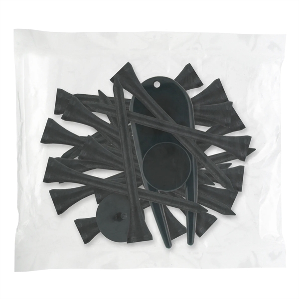 Golf tee poly packet with twenty tees, two markers and one... from ASI 93520 Ventura Inc