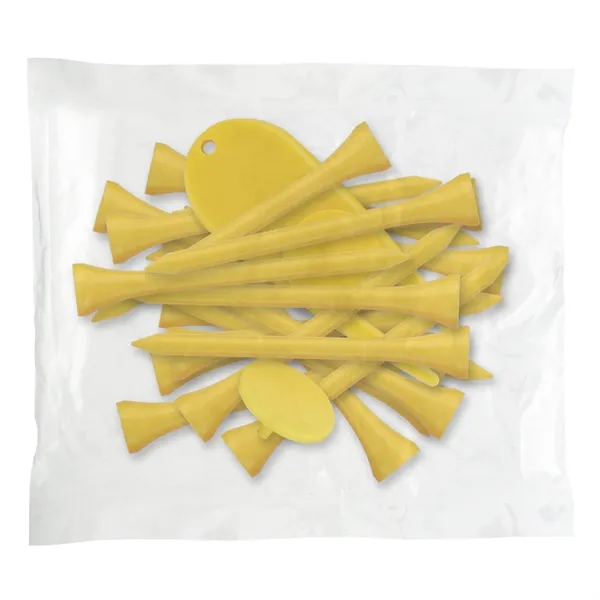 Golf tee poly packet with twenty tees, two markers and one... from ASI 93520 Ventura Inc