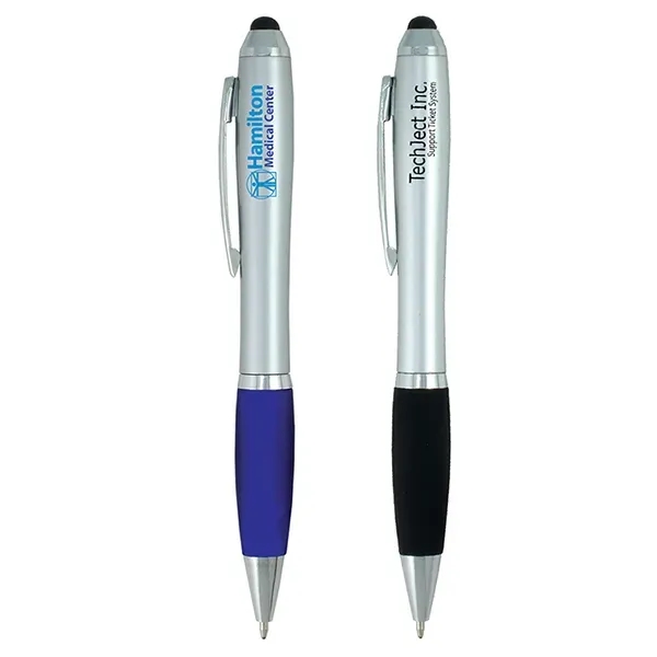 5 3/8" x 1/2" ABS plastic twist-action pen with textured grip... from ASI 62660 Innovation Line