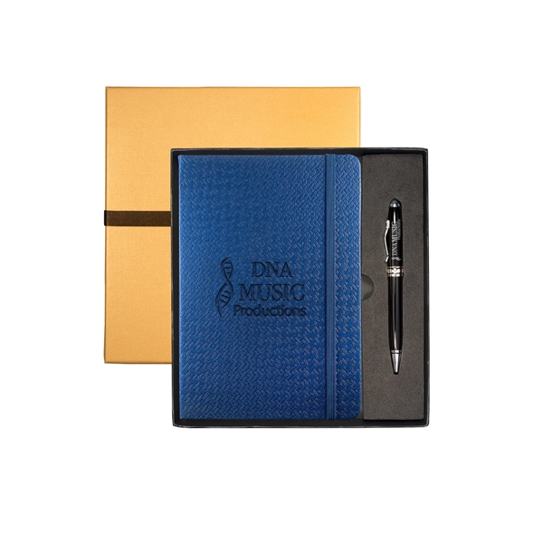 Gift set that includes a journal and twist-action ballpoint pen with... from ASI 79530 Prime Line
