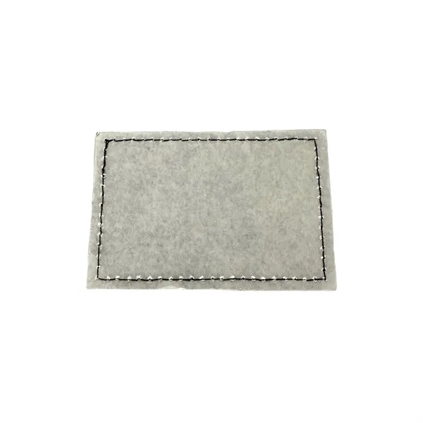 Rectangle leatherette patch with sharp corner and debossed imprint and standard... from ASI 37218 Athena Promo (tm)