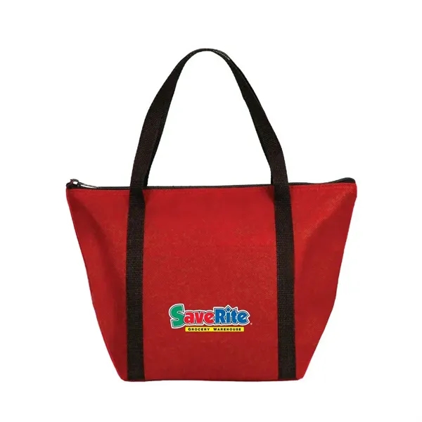 Non woven fabric zippered insulated lunch tote with a front pocket.... from ASI 40544 Binaco