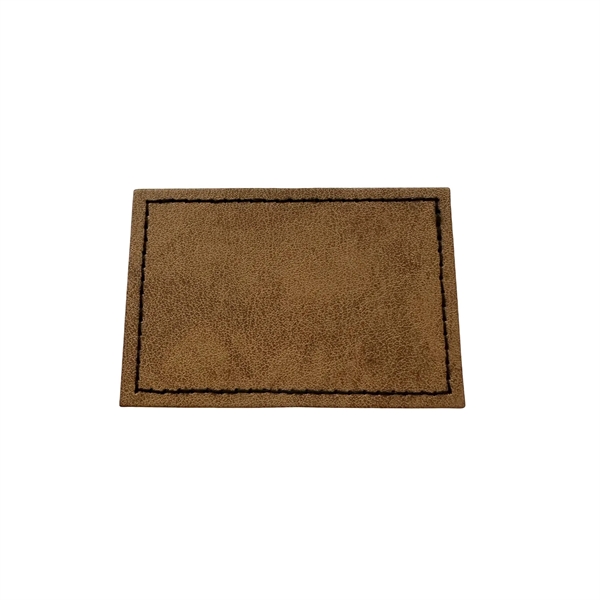 Rectangle leatherette patch with sharp corner and debossed imprint and standard... from ASI 37218 Athena Promo (tm)