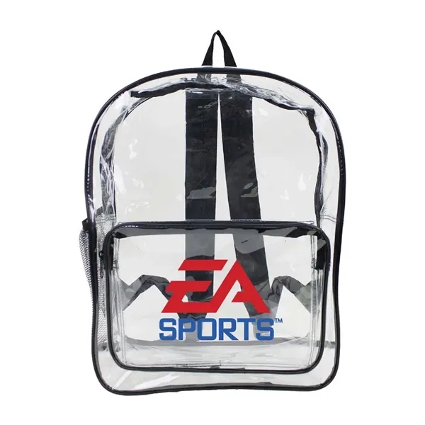 Heavy duty 17" clear backpack featuring a clear main zippered pocket,... from ASI 40544 Binaco