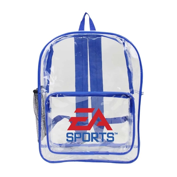 Heavy duty 17" clear backpack featuring a clear main zippered pocket,... from ASI 40544 Binaco