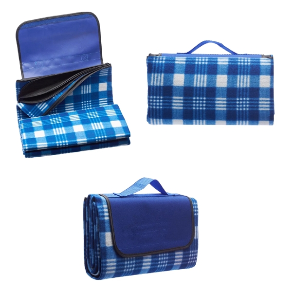 Fleece roll-up travel blanket plus 1 color silkscreen imprint on 1... from ASI 37218 Athena Promo (tm)