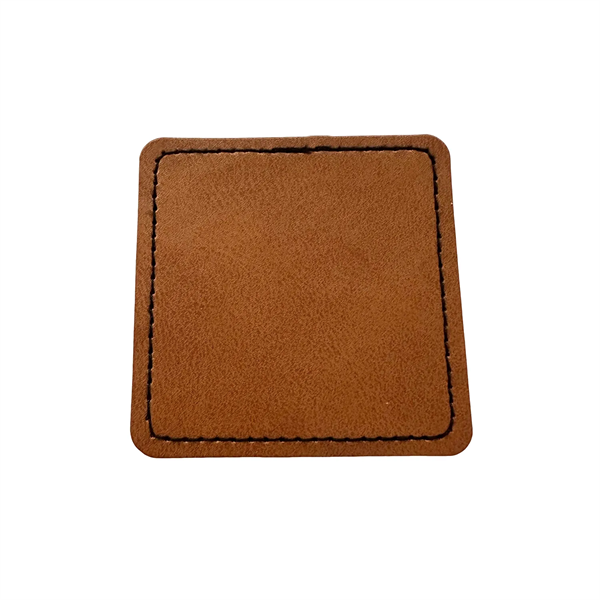 Square shaped leatherette patch with debossed imprint and standard shipping to... from ASI 37218 Athena Promo (tm)