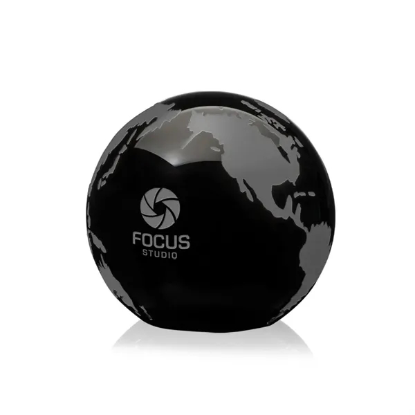 Black globe with frosted land desk accessory, 3" dia.... from ASI 84592 St Regis Group
