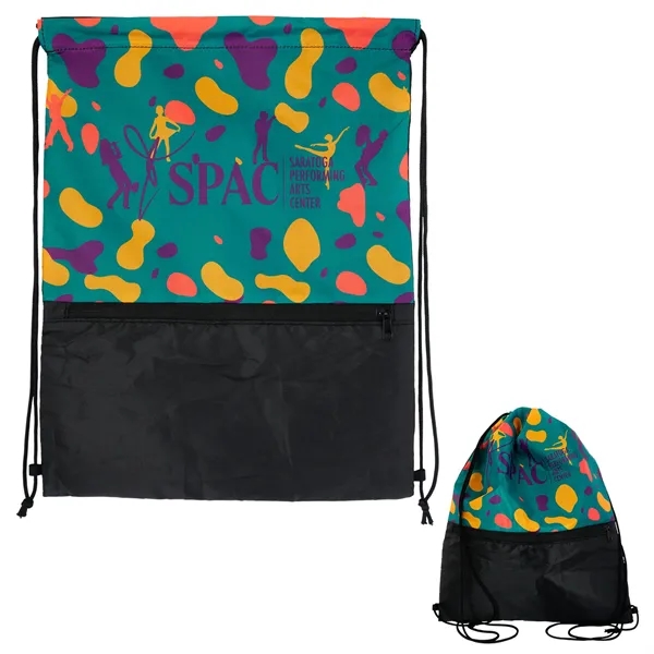 Full Color Zippered Drawstring Backpack... from ASI 30208 A P Specialties / AP Specialties