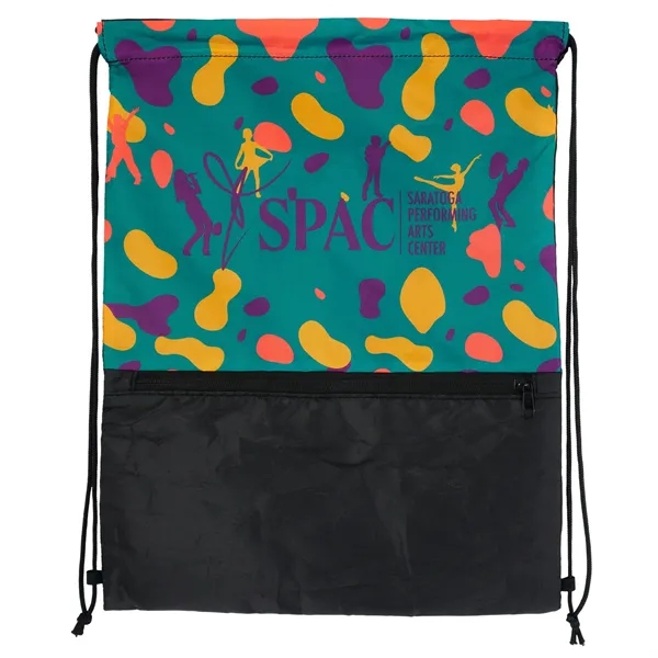 Full Color Zippered Drawstring Backpack... from ASI 30208 A P Specialties / AP Specialties