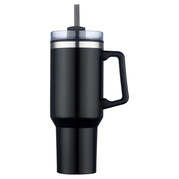 40 oz Plastic-Lined Straw Travel Mug... from ASI 31517 Admart Products