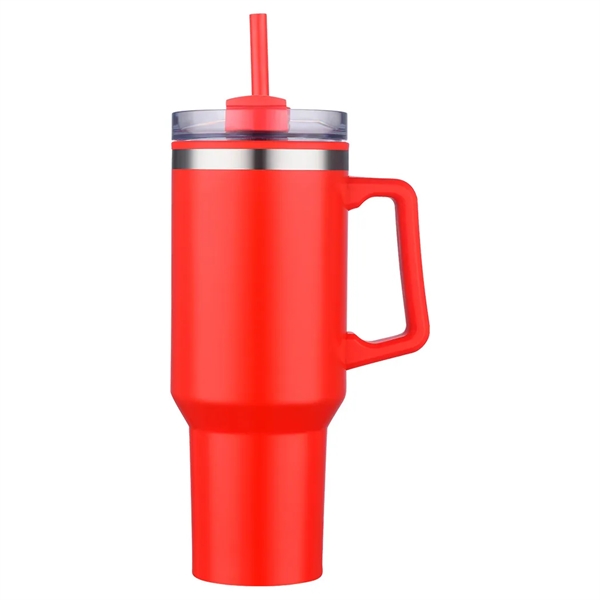 40 oz Plastic-Lined Straw Travel Mug... from ASI 31517 Admart Products