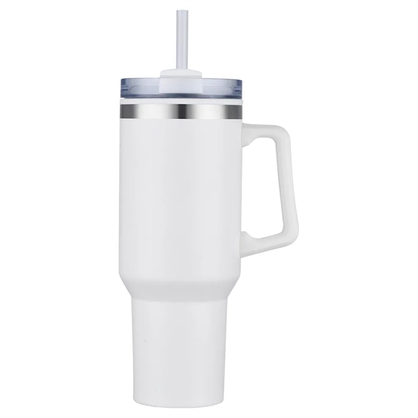 40 oz Plastic-Lined Straw Travel Mug... from ASI 31517 Admart Products