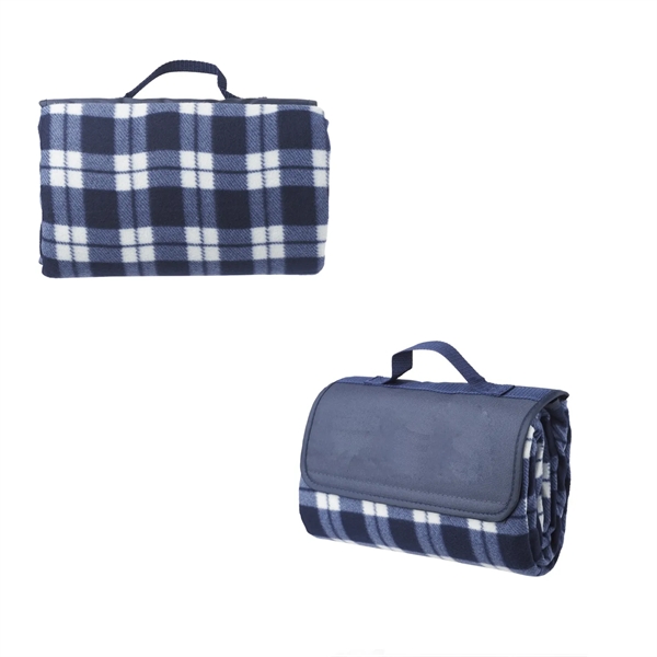 Checkered roll-up picnic blanket plus 1 color silkscreen imprint on 1... from ASI 37218 Athena Promo (tm)