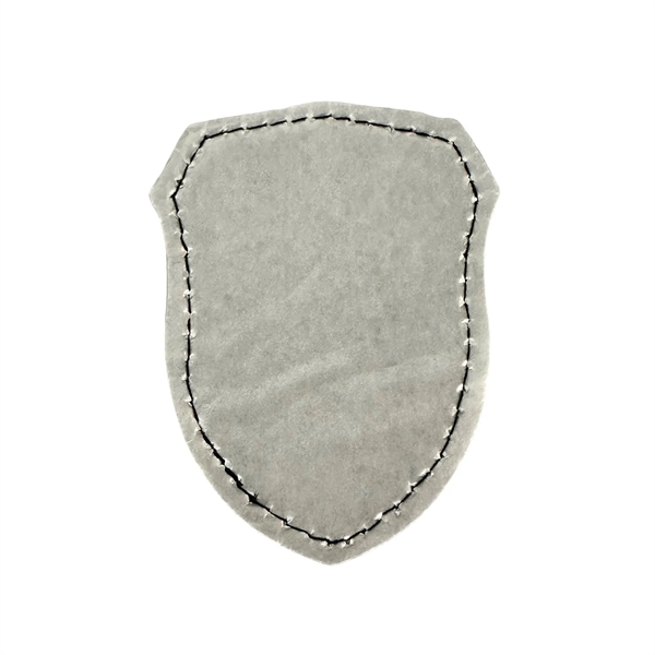 Shield shaped leatherette patch with debossed imprint and standard shipping to... from ASI 37218 Athena Promo (tm)