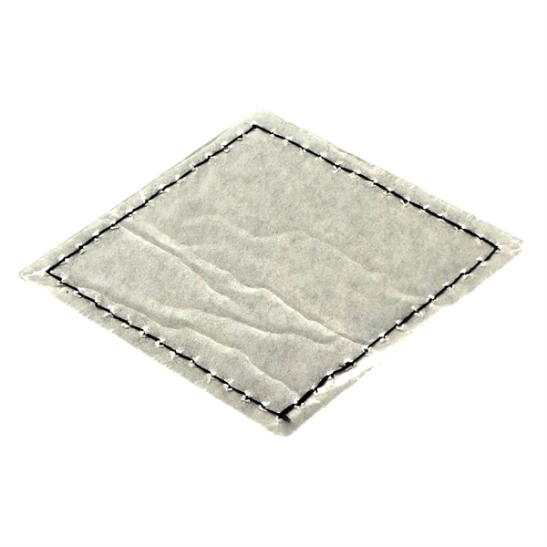 Diamond shaped leatherette patch with debossed imprint and standard shipping to... from ASI 37218 Athena Promo (tm)