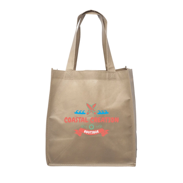 The Clipper Grocery tote bag is made 80 GSM Non-Woven Polypropylene... from ASI 62088 IDProductsource