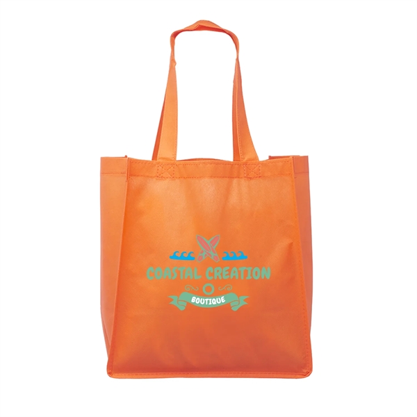 The Clipper Grocery tote bag is made 80 GSM Non-Woven Polypropylene... from ASI 62088 IDProductsource
