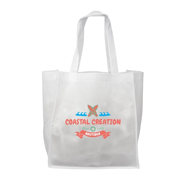 The Clipper Grocery tote bag is made 80 GSM Non-Woven Polypropylene... from ASI 62088 IDProductsource