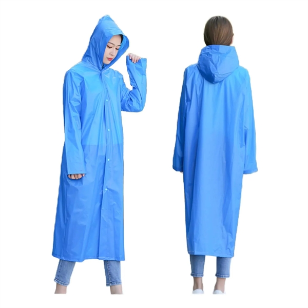 Reusable PEVA raincoat with hood plus 1 color silkscreen imprint on... from ASI 37218 Athena Promo (tm)