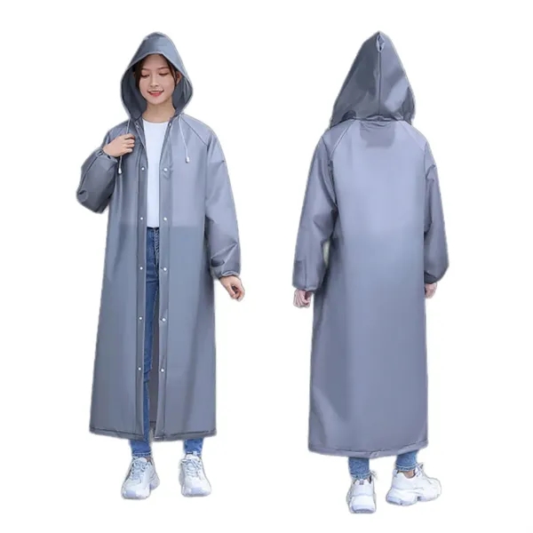 Reusable PEVA raincoat with hood plus 1 color silkscreen imprint on... from ASI 37218 Athena Promo (tm)