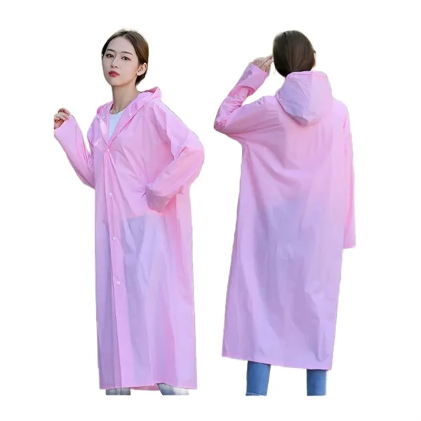 Reusable PEVA raincoat with hood plus 1 color silkscreen imprint on... from ASI 37218 Athena Promo (tm)