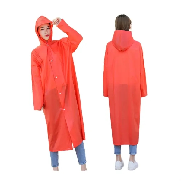 Reusable PEVA raincoat with hood plus 1 color silkscreen imprint on... from ASI 37218 Athena Promo (tm)