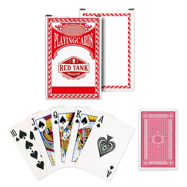 Standard deck of playing cards with custom imprint on the card... from ASI 63549 Jornik Manufacturing Corp