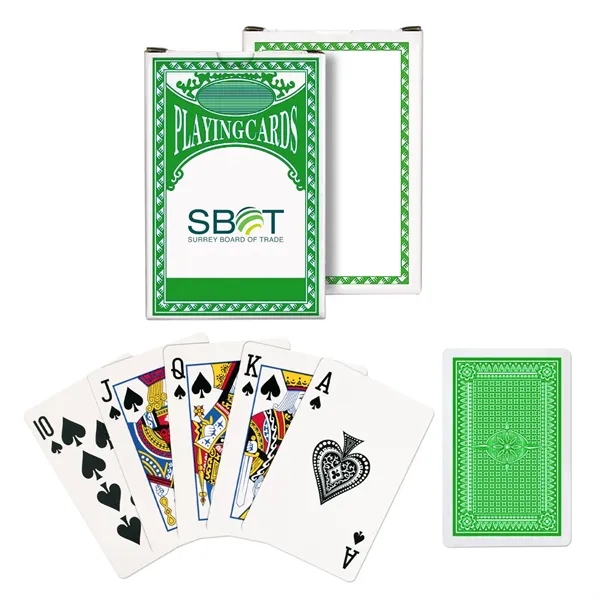 Standard deck of playing cards with a full-color imprint on the... from ASI 63549 Jornik Manufacturing Corp
