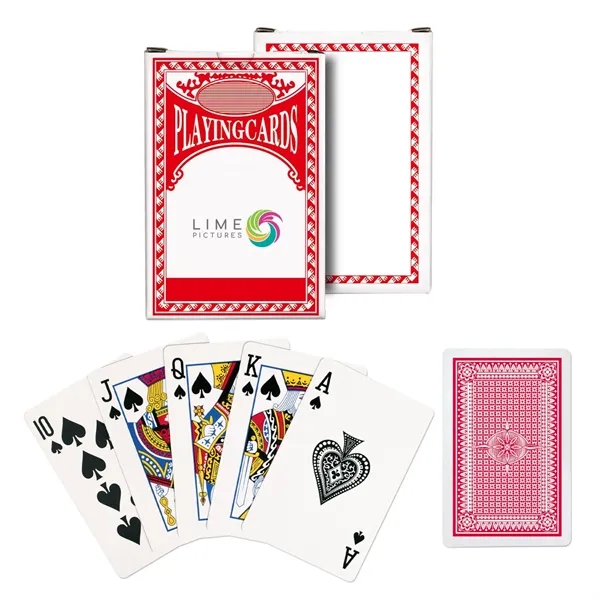 Standard deck of playing cards with a full-color imprint on the... from ASI 63549 Jornik Manufacturing Corp