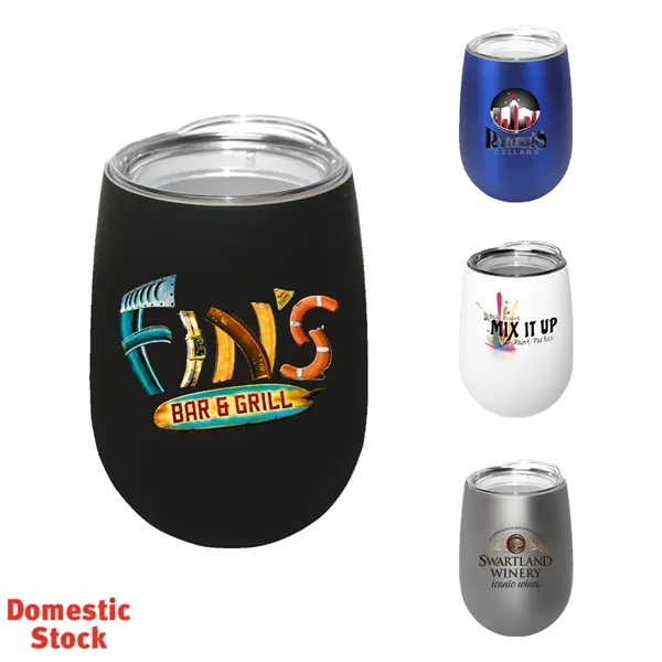 Halcyon® 12 oz. Stainless Steel Wine Glass with Lid, Full C... from ASI 30270 Aakron Line