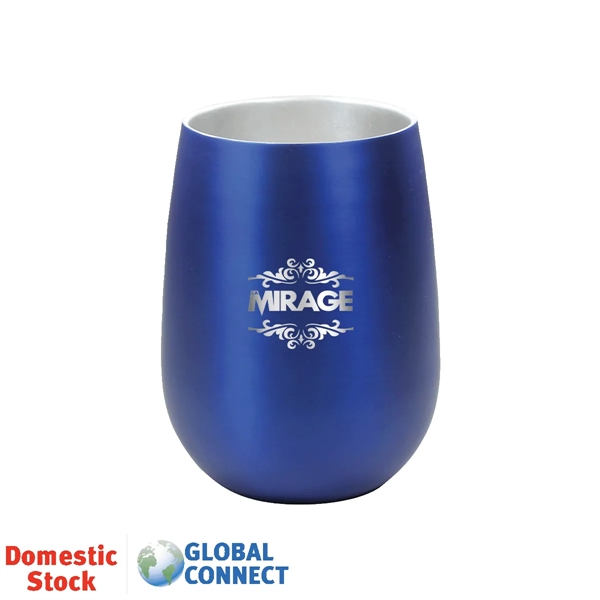 Halcyon® 12 oz. Stainless Steel Wine Glass, Laser, Standard... from ASI 30270 Aakron Line