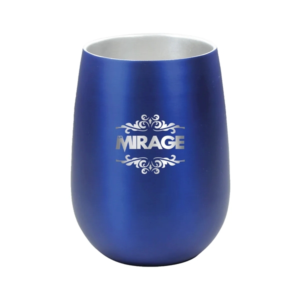 Halcyon® 12 oz. Stainless Steel Wine Glass, Laser, Premium... from ASI 30270 Aakron Line