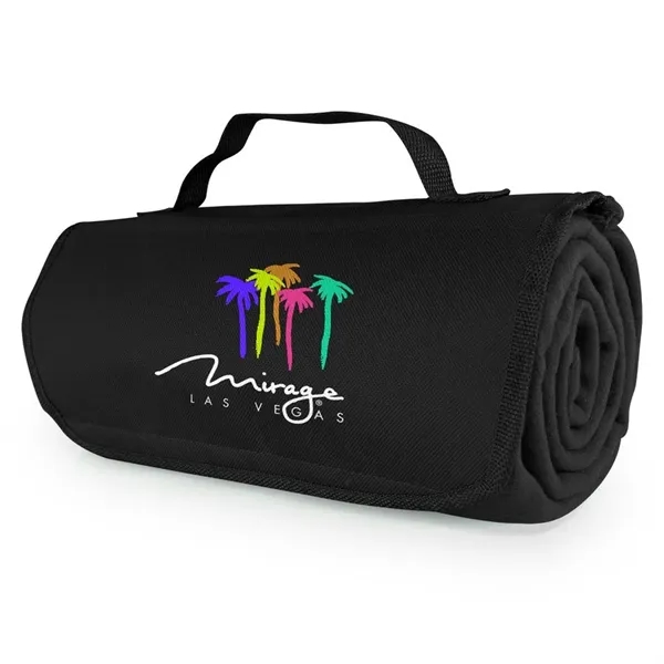 100% polyester fleece roll up blanket with 600 Denier Polyester front... from ASI 40544 Binaco