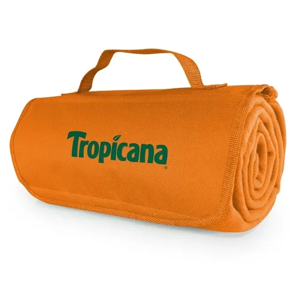 100% polyester fleece roll up blanket with 600 Denier Polyester front... from ASI 40544 Binaco