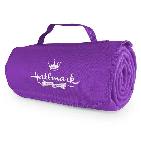 100% polyester fleece roll up blanket with 600 Denier Polyester front... from ASI 40544 Binaco