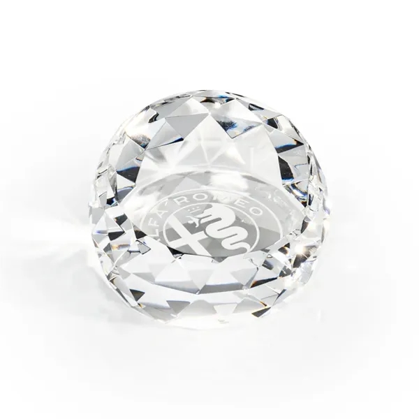Clear optical crystal round paperweight.... from ASI 84592 St Regis Group / St Regis