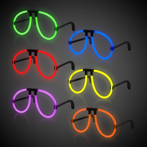 Assorted 6 pack of neon glow eyeglasses.... from ASI 42016 Brighter Promotions Inc