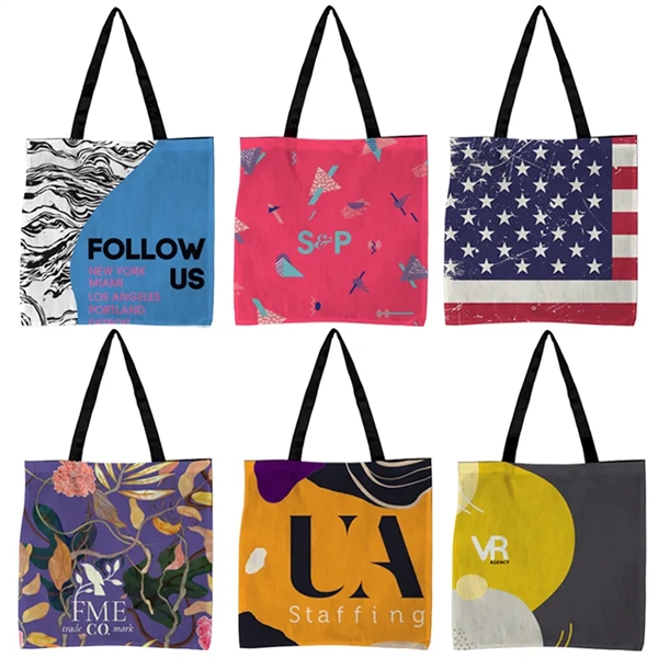 Flat Tote- Full Color on Both Sides100 gsm non-woven tote bag... from ASI 67557 LimeLight Ent / Limelight USA