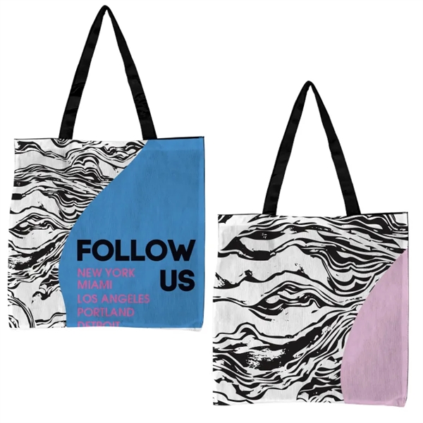 Flat Tote- Full Color on Both Sides100 gsm non-woven tote bag... from ASI 67557 LimeLight Ent / Limelight USA