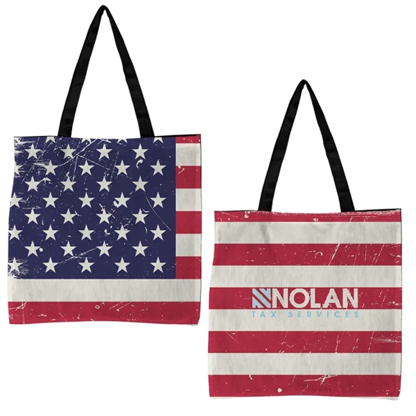 Flat Tote- Full Color on Both Sides100 gsm non-woven tote bag... from ASI 67557 LimeLight Ent / Limelight USA