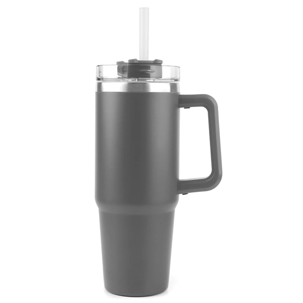 30 Oz S/S Travel Mug With Handle and Straw... from ASI 79535 Primetime / Primetime