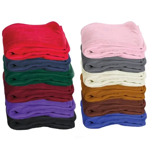 Thick, plush 50" x 60" blanket made of 100% Micro Coral... from ASI 40544 Binaco