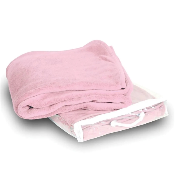 Thick, plush 50" x 60" blanket made of 100% Micro Coral... from ASI 40544 Binaco